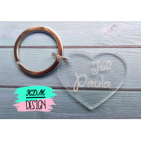 Acryl sleutelhanger met gravering